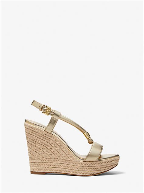 michael kors annie|Annie Metallic Wedge Sandal .